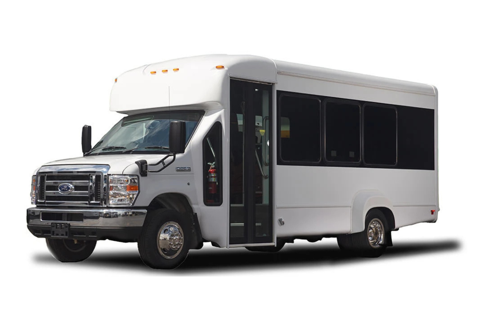 Silver Shuttle Bus