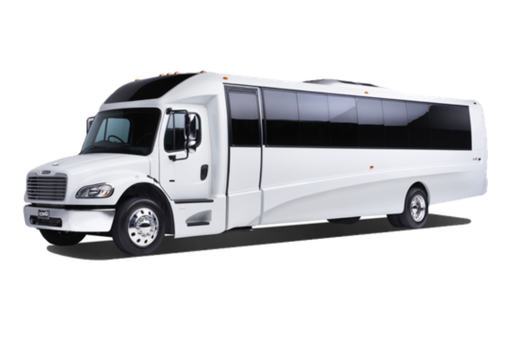 White Shuttle Bus