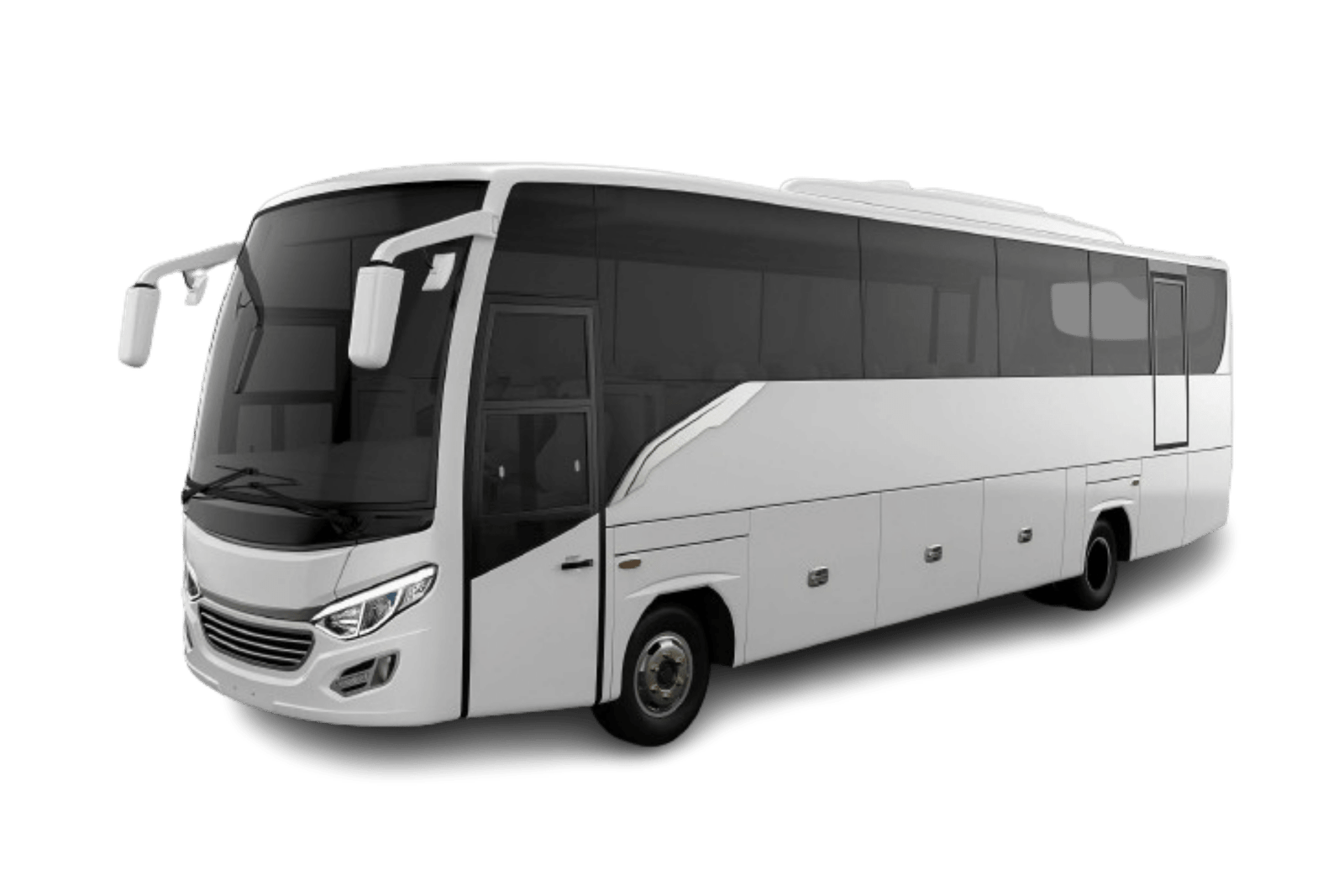 Silver Shuttle Bus